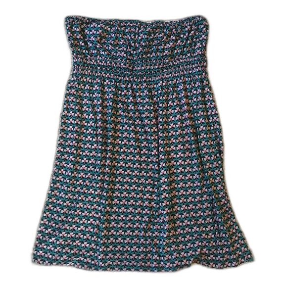 XXI Strapless Shamrock Mini Dress Size L Green St Patricks Spring Break Tube Top - Picture 1 of 8